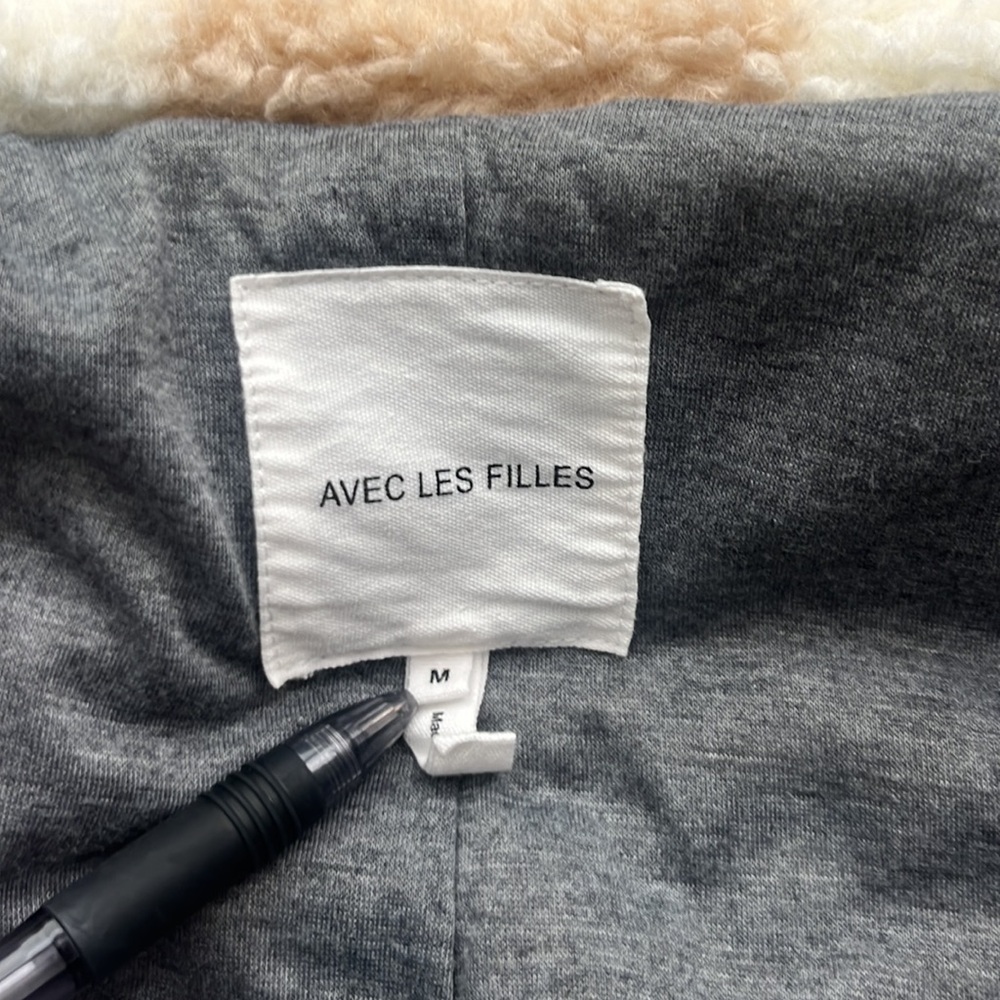 Avec Les Filles Plaid Faux Fur Trucker Shacket Jacket Size Medium - Picture 9 of 10
